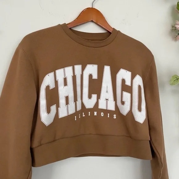 Cropped Reworked Chicago Sweatshirt - Picture 3 of 5